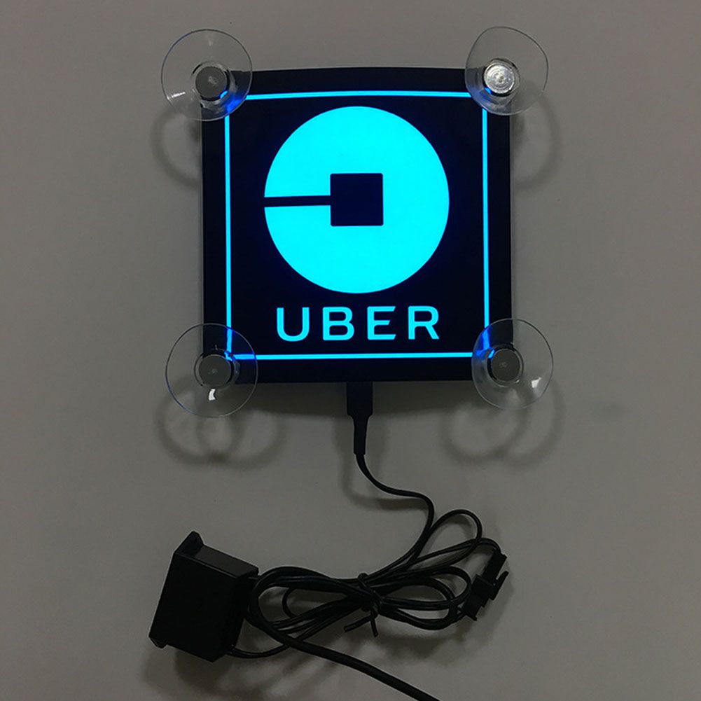 For UBER LYFT LED Taxi Car Light Sticker Logo Lamp Decal Indicator Sign ...