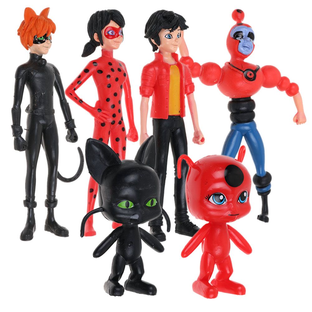 ladybug and cat noir figures