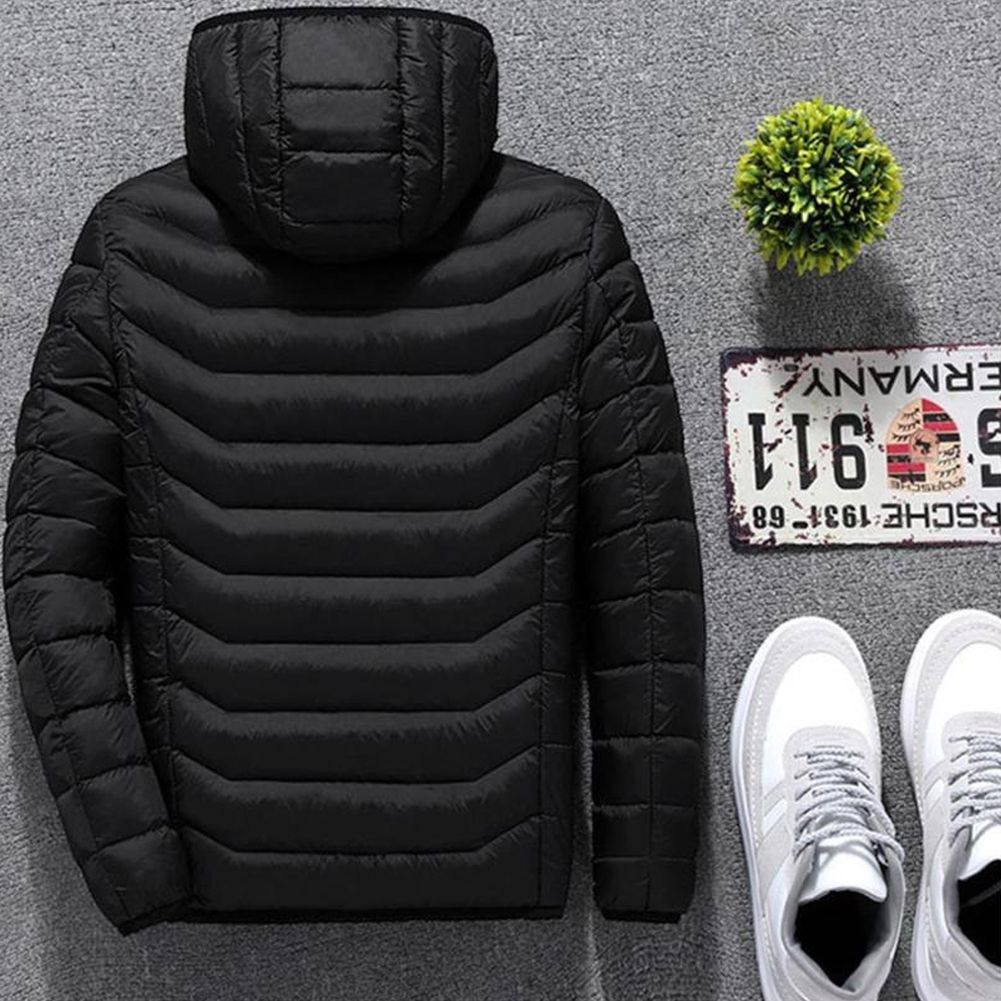Hot Men Women Electric Heating Vest USB Hooded Heated Coat Jacket Temp US STOCK