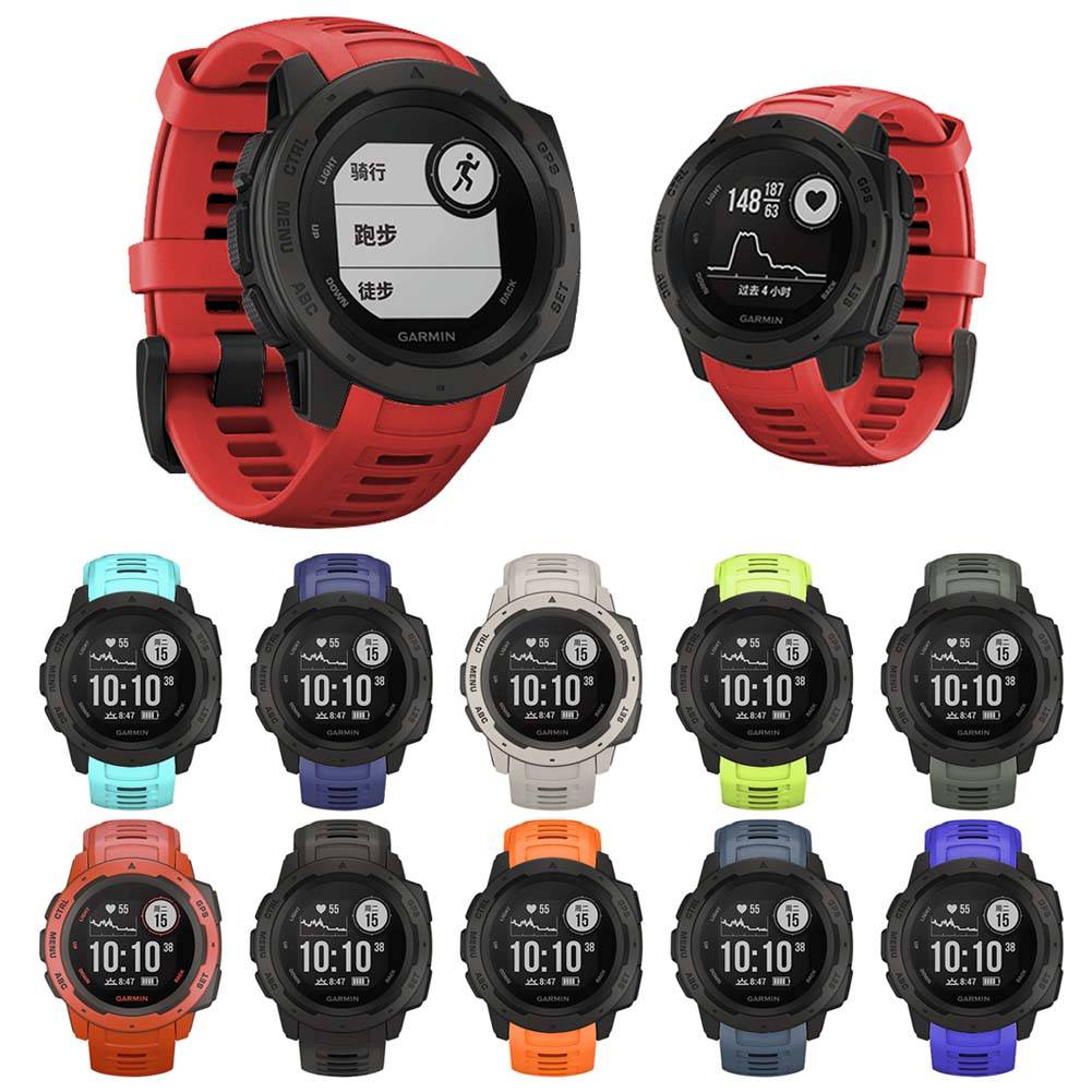 For Garmin Instinct Quick Release Sport Silicone Replacement Strap