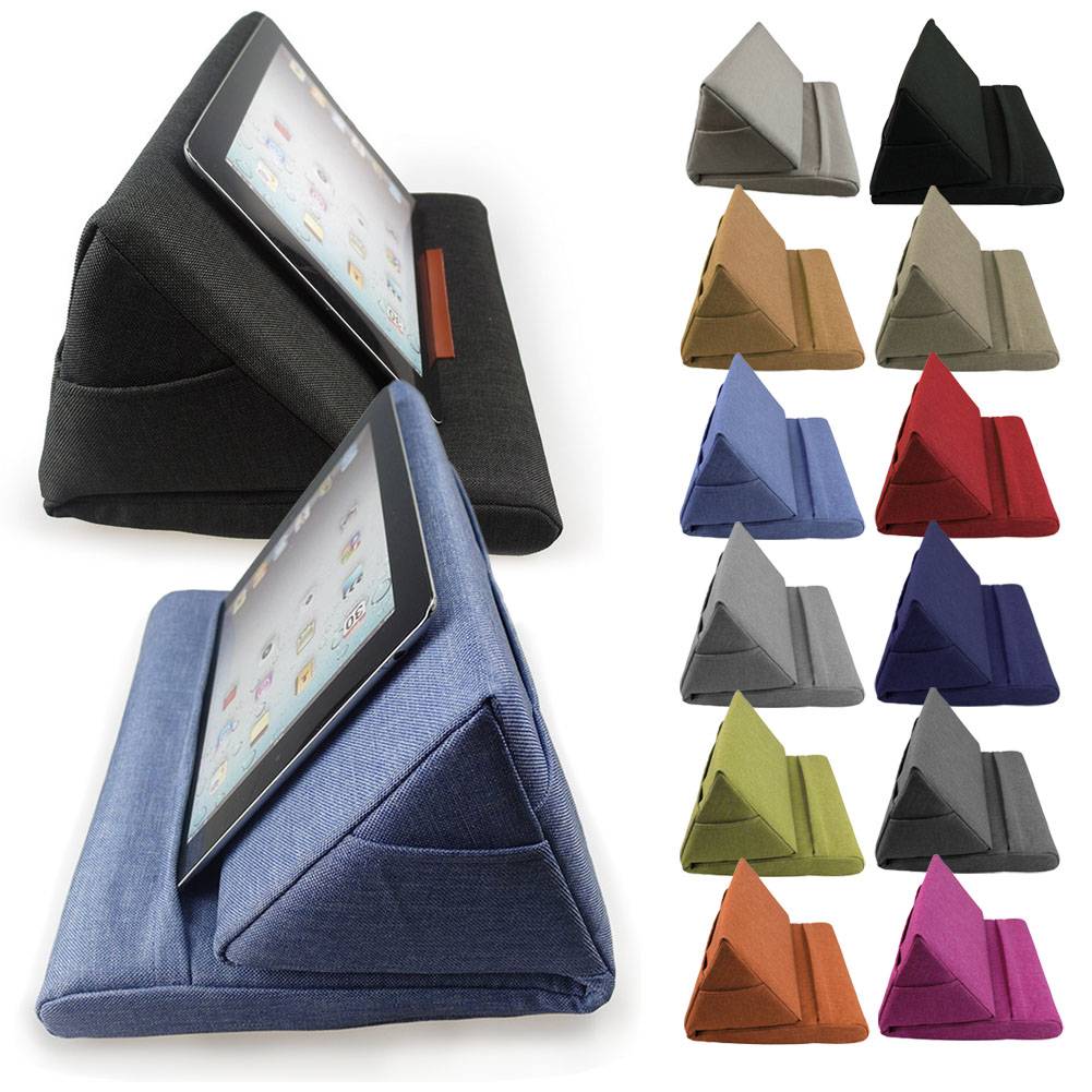 Plush Wedge Pillow Tablet Holder Angled Cushion Stand For iPad Book Reader US | eBay