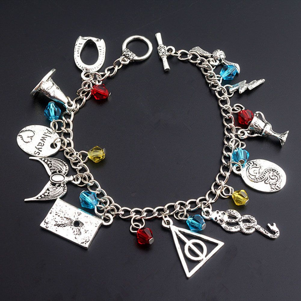 USA Seller Harry Potter Combination  charm Silver women  Bracelet Great Gift