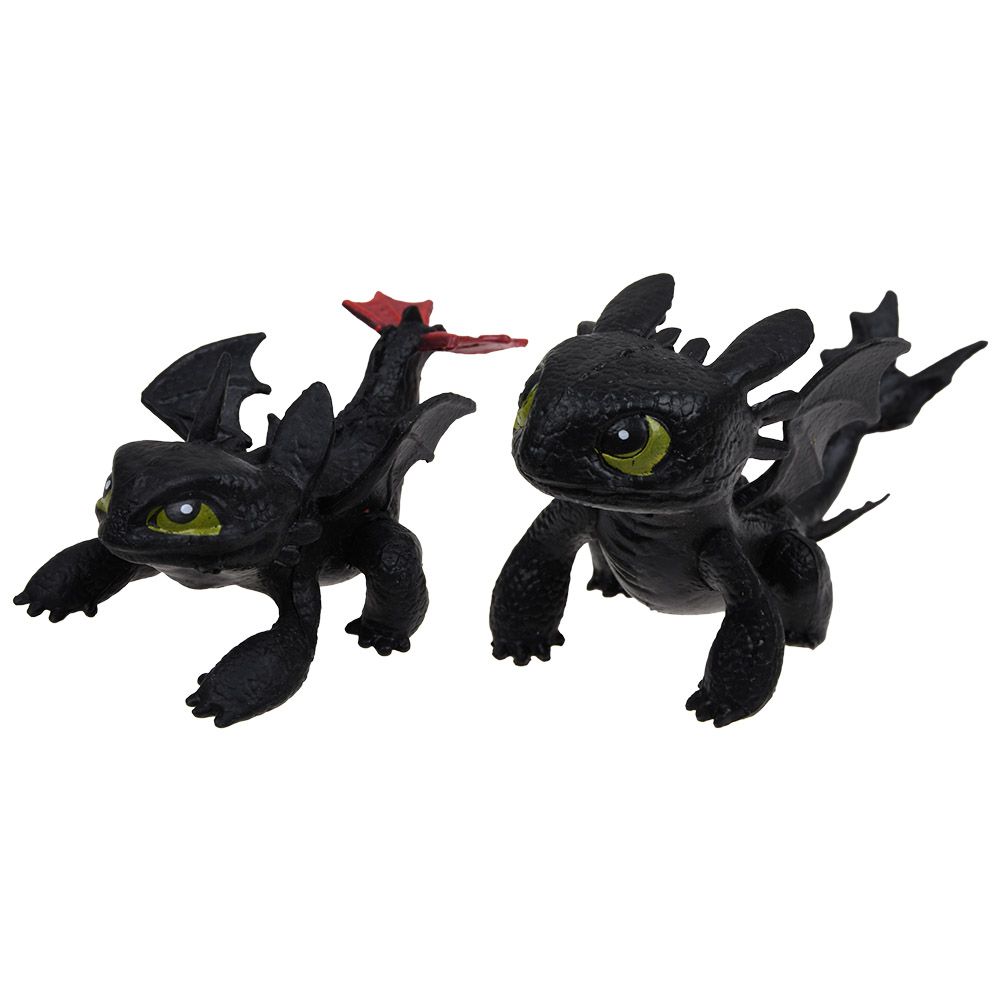 2pcs How To Train Your Dragon 3 Light Fury Toothless mini Action Figure ...