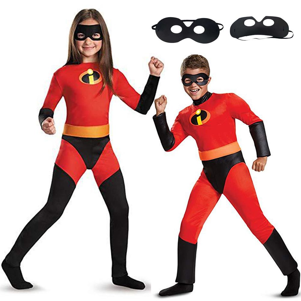 The Incredibles Family Costume Elastigirl Violet Parr Cosplay Kid Adult Bod...