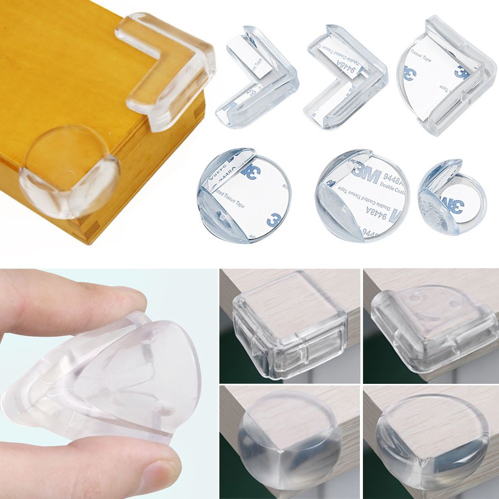 4PCS Clear Table Corner Edge Cushions Baby Proofing Safety Bumper Protector New