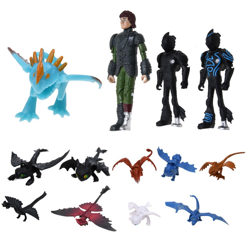 13pcs/set How To Train Your Dragon Action Figure Hiccup Toothless Night