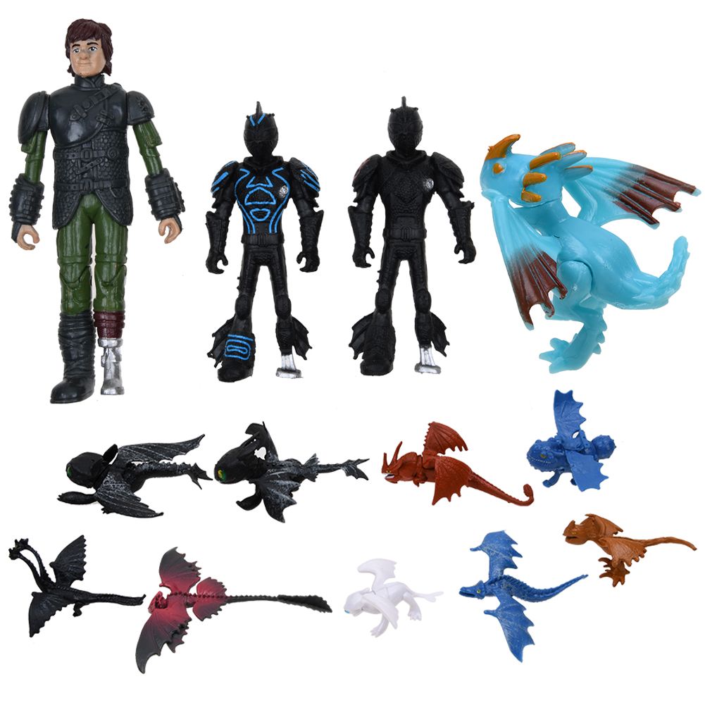 13pcs/set How To Train Your Dragon Action Figure Hiccup Toothless Night