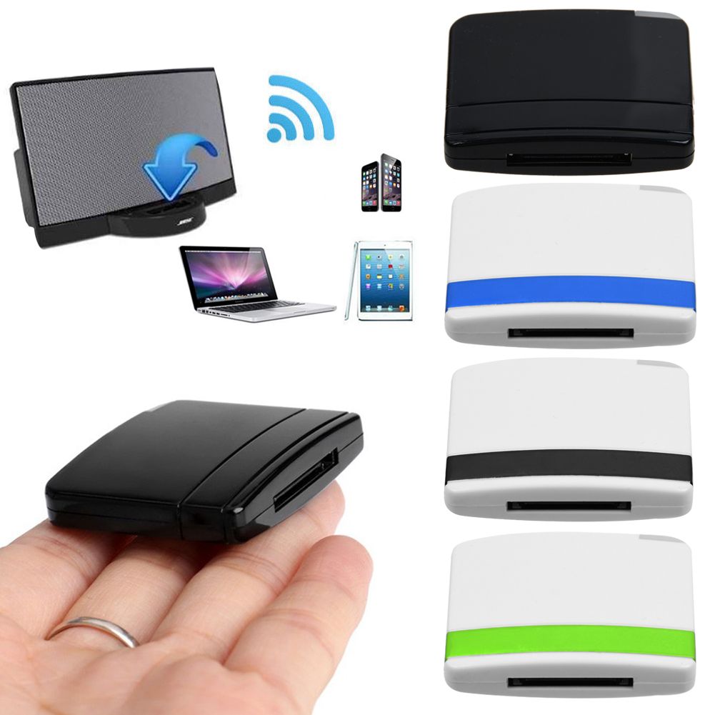 Bluetooth V2.1 A2DP Music Receiver Adapter for iPod iPhone 30-Pin Dock Speaker