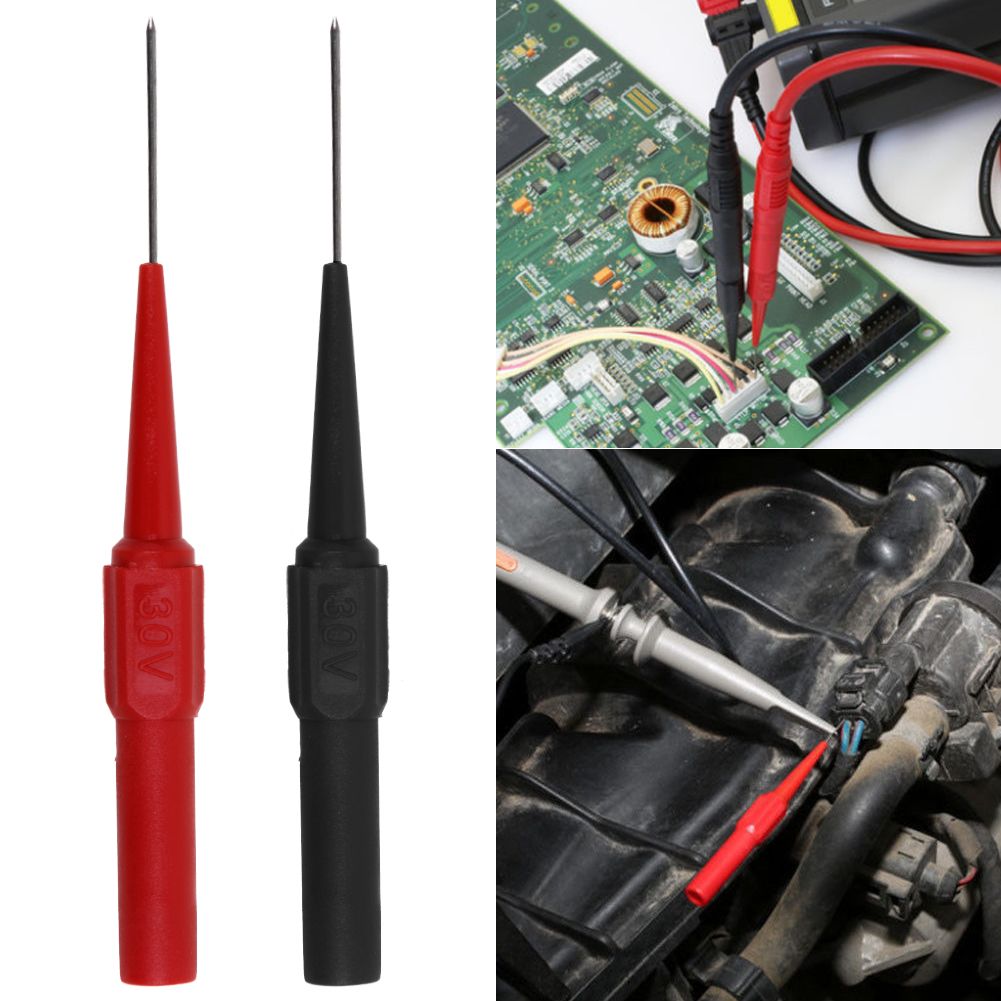 Multimeter testing lead Extention back probes sharp needle micro pin for fluke