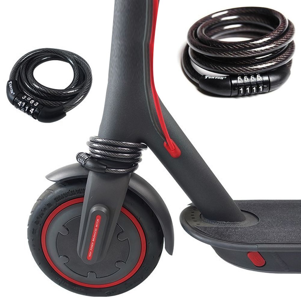 Bicycle cycle bike sécurité combinaison câble pad lock spirale câble en acier