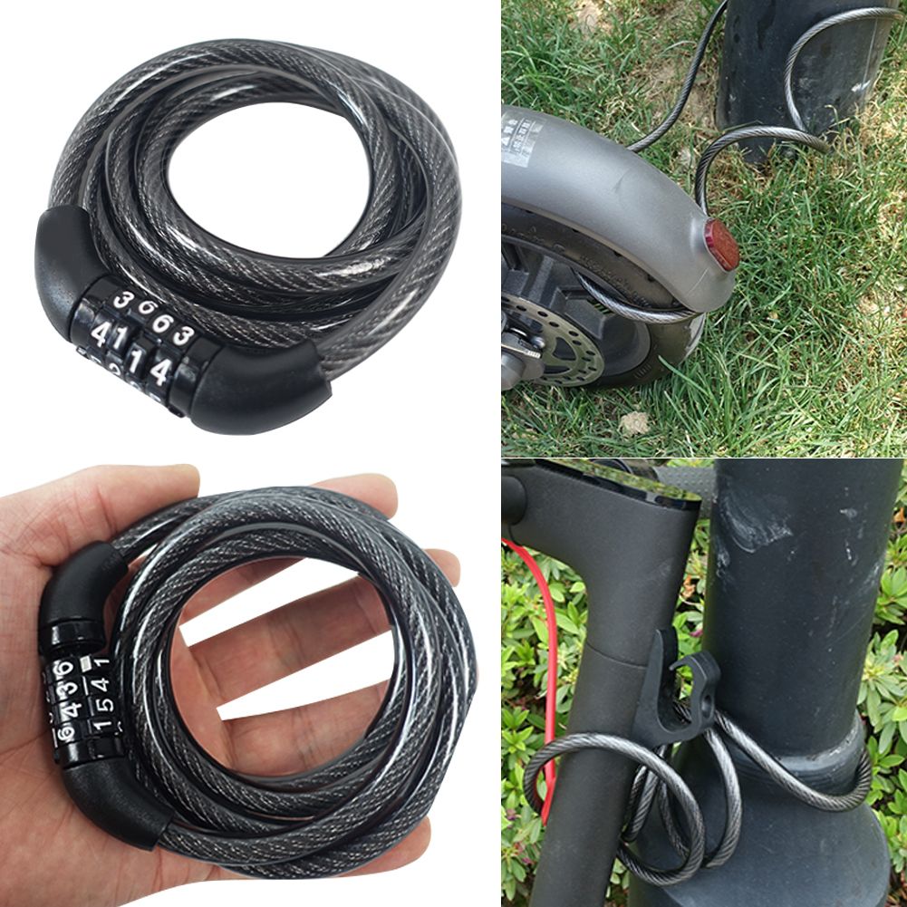 Combinaison vélo verrouillage Vélo Câble en Acier De Sécurité à 4 chiffres Cadenas
