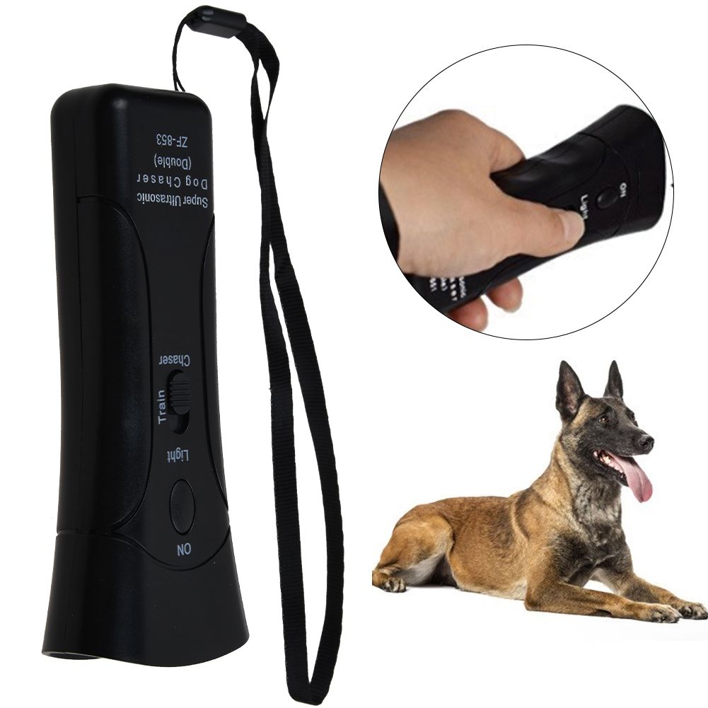 Ultrasonic Anti Dog Barking Pet Trainer LED Light Gentle Chaser