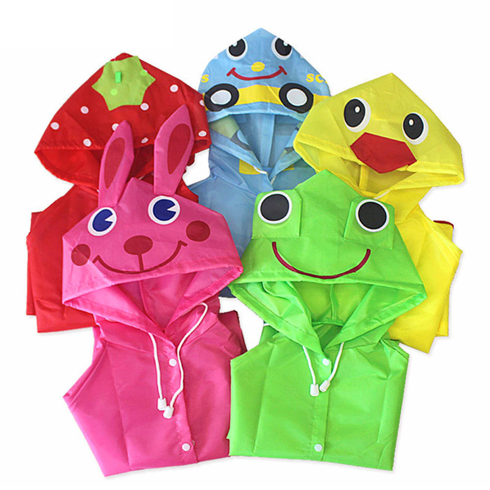 Baby Child Cartoon Waterproof Hooded Rain Coat Kids Jacket Poncho Raincoat