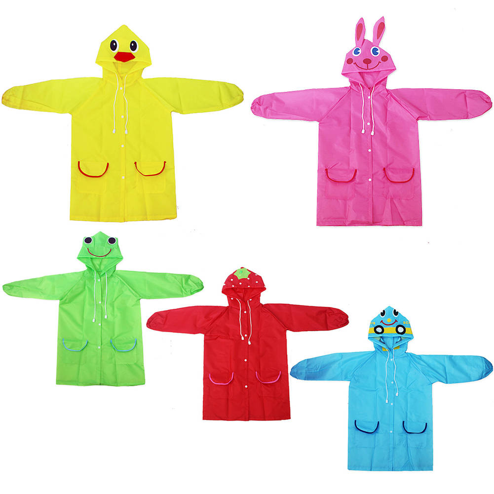 Children Cartoon Rain Coat Kids Rainwear Cute Baby Funny Waterproof Raincoat