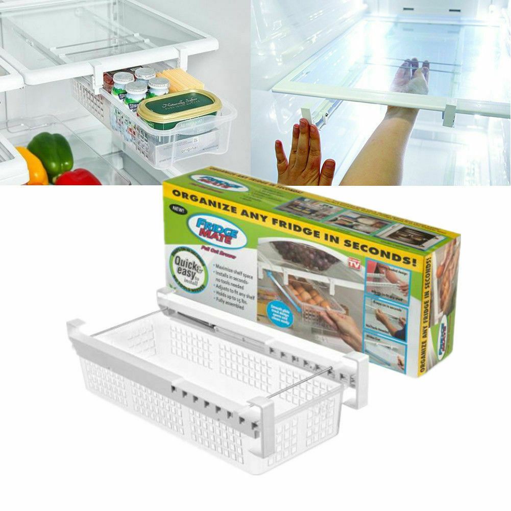 Fridge Mate Drawers Refrigerator Pull Out Bins Snap Drawer