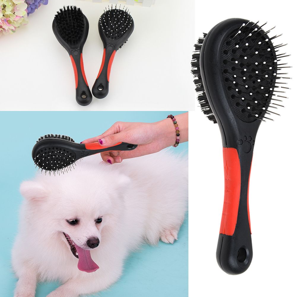 Details About Double Sided Pet Dog Puppy Cat Tidy Grooming Brush Comb Rake Fur Hair Shedding