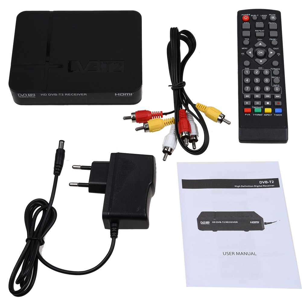Mini HD DVB-T2 K2 WiFi Terrestrial Receiver Digital TV Box with Remote Control
