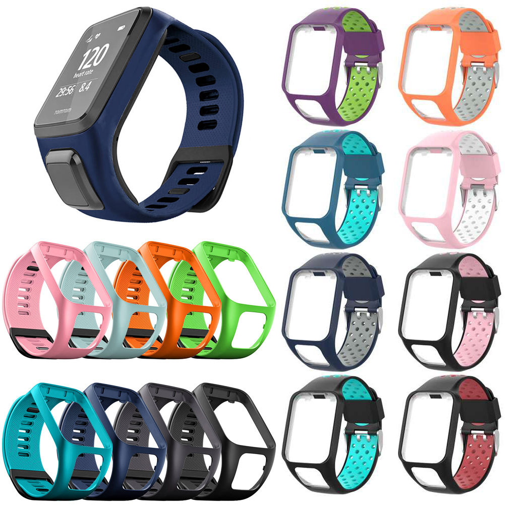 Bracelets de Montre en Silicone pour Montres Tomtom Runner 2 3 Bandes de Montre Adventurer Spark 3 Golfer 2 Compatible avec Les Bracelets de Montres Tomtom Spark 3