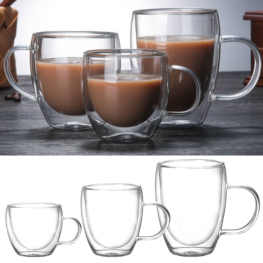 Double Wall Cup Coffee Gl Tea Mug Insulated Mugs Espresso Cups Tea Mug Insulated Mugs Espresso Cups