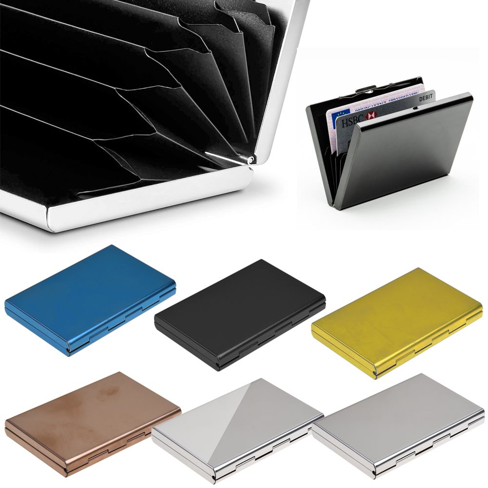 Aluminum Slim Anti-Scan Credit Card Holder RFID Blocking