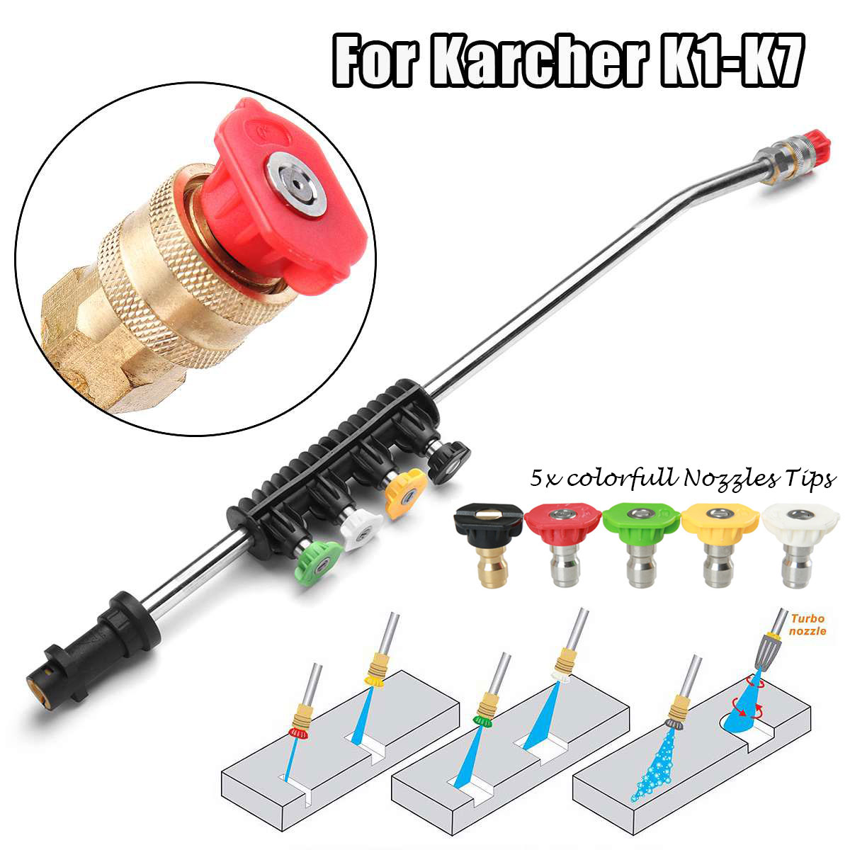 Pressure Washer Wand Extension W Adapter Replacement Lance For Karcher K2 K3 K4 7436831179197 3813