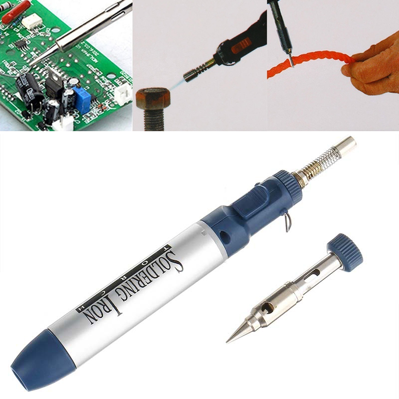 3 in1 Gas Soldering Iron Gun Kit Butane Cordless Wireless Welding Pen