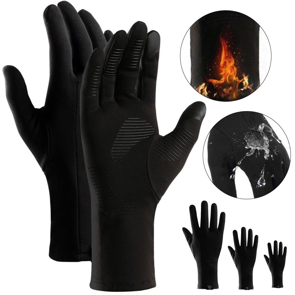 Winter Thermal Warm Full Finger Waterproof Gloves Cycling Anti-Skid Touch