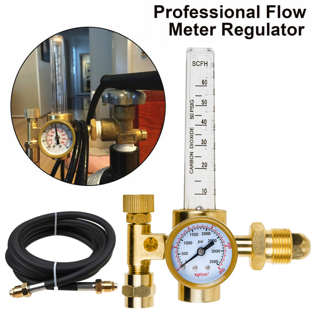 Argon CO2 Mig Tig Flow Meter Regulator w// Hose 4 Gas Welding Weld Machine NEW