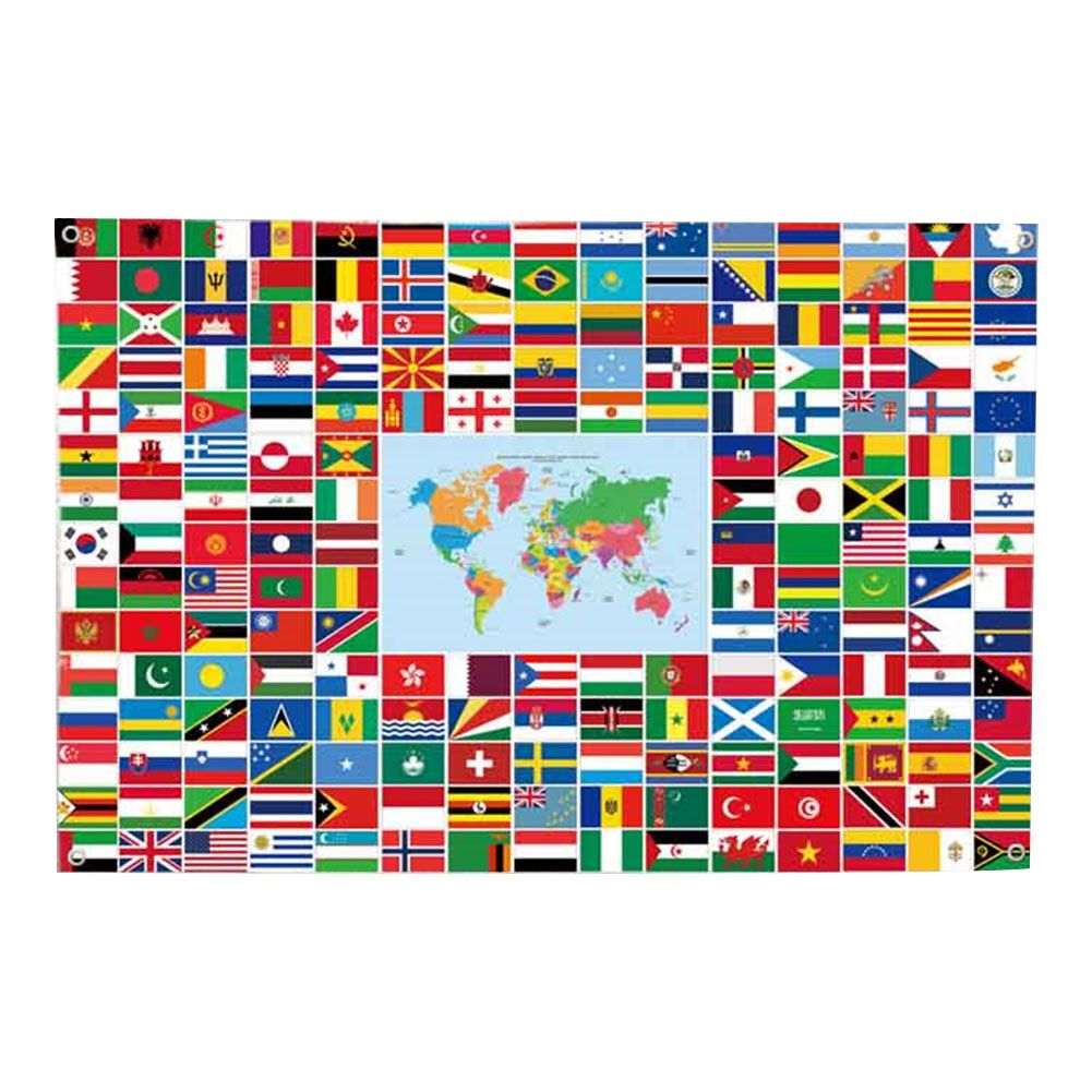 World Flag Banner International Country Flags Backdrop Decoration