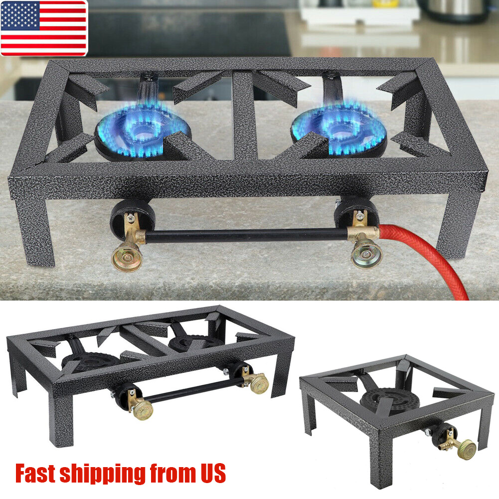 Propane Gas Single Heavy Duty Burner Triple Burner Angle Iron Camping Stove
