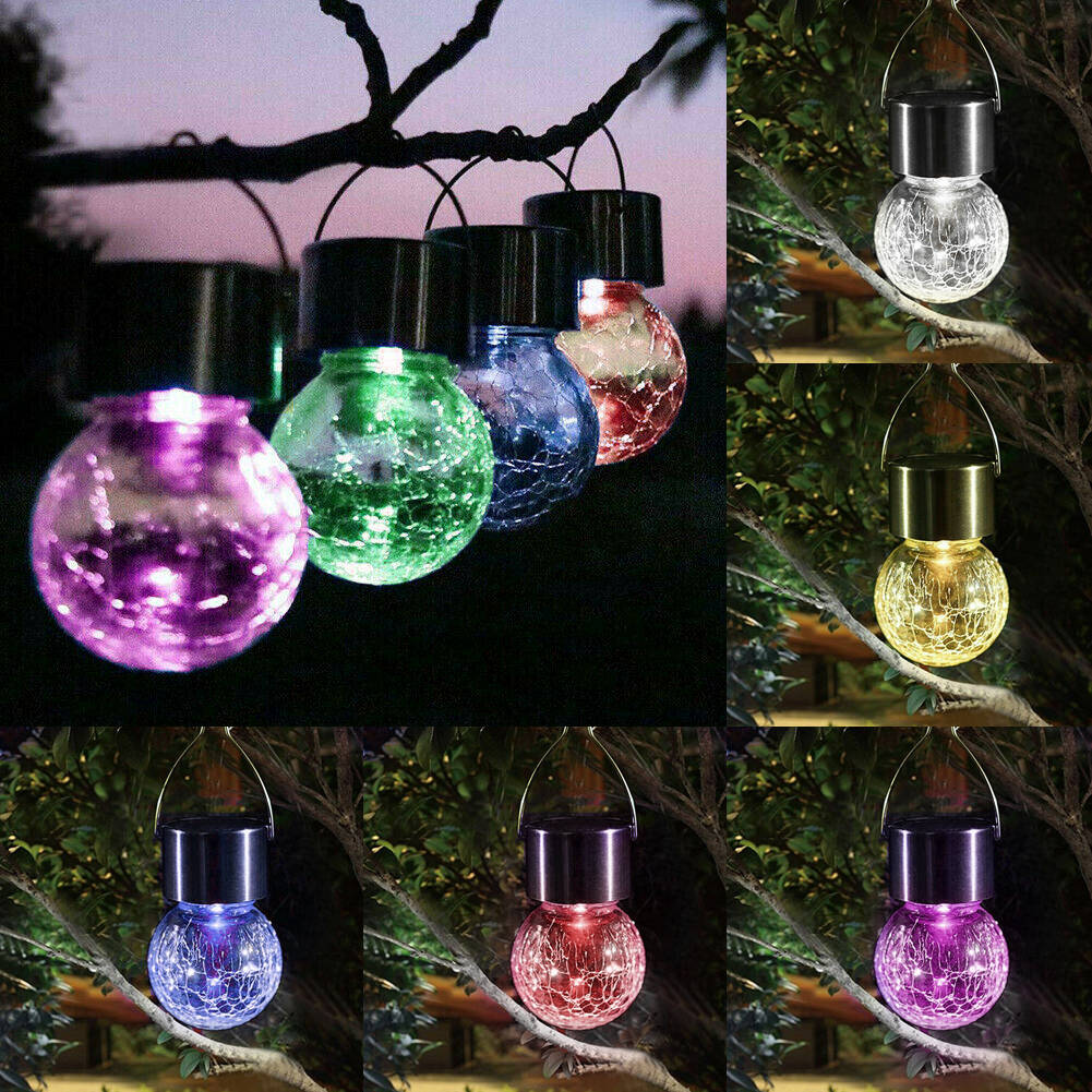 solar hanging crackle ball