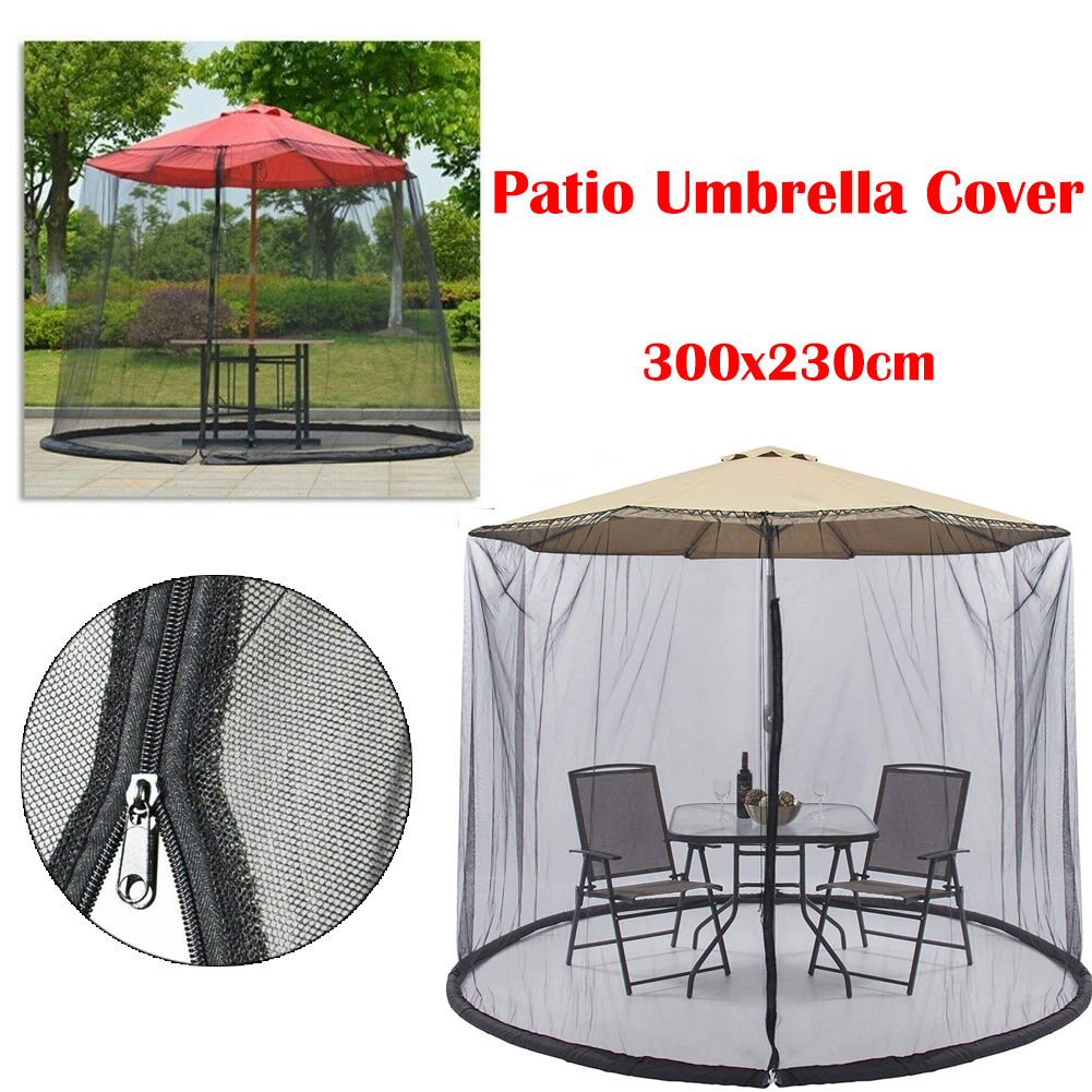 Circular Patio Umbrella Mosquito Netting Mesh Screen Tables Picnic Net Cover Ebay