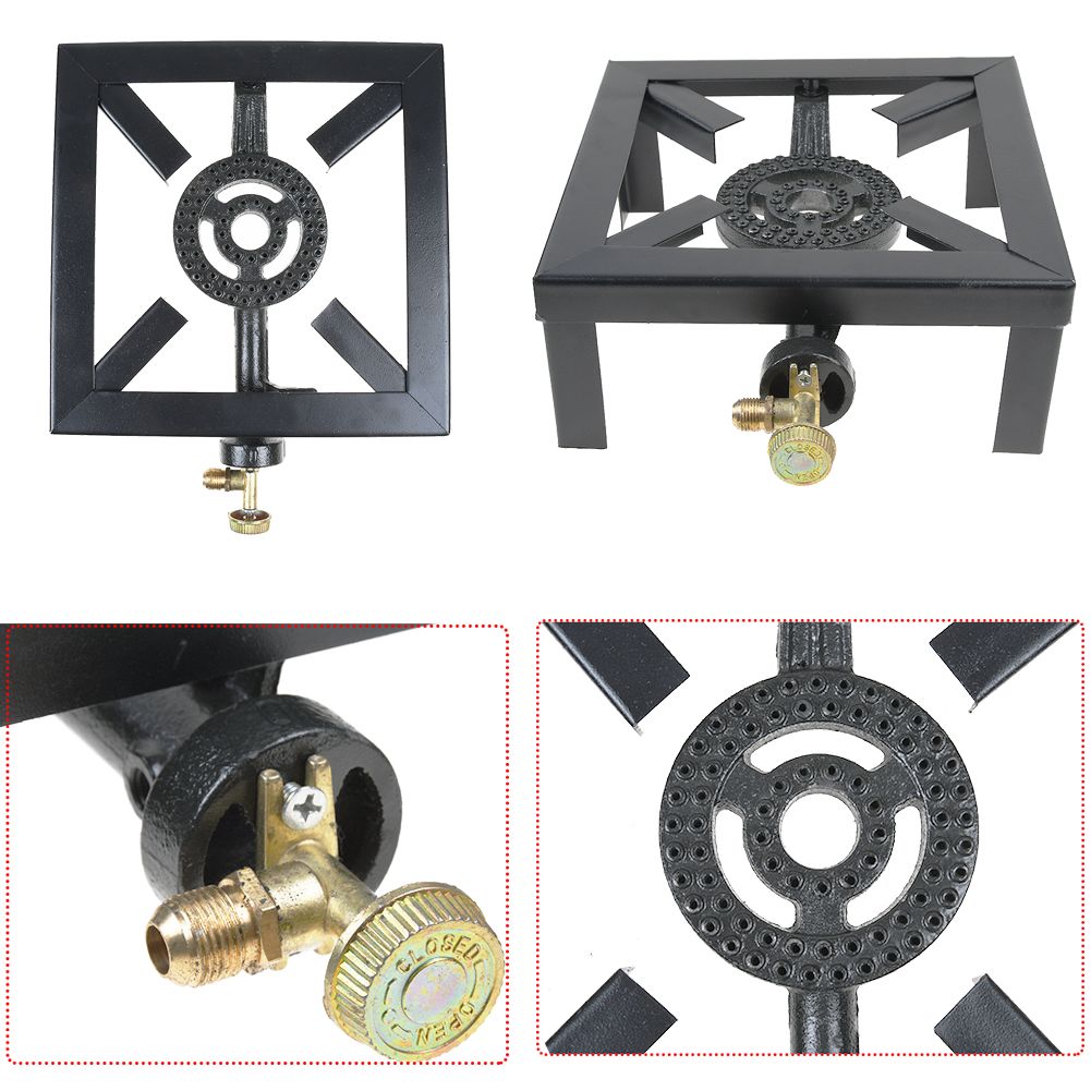 Boshen Portable Stove Burner Cast Iron Propane LPG Gas Cooker for Patio  Outdoor Camping BBQ, Not Include Adapter