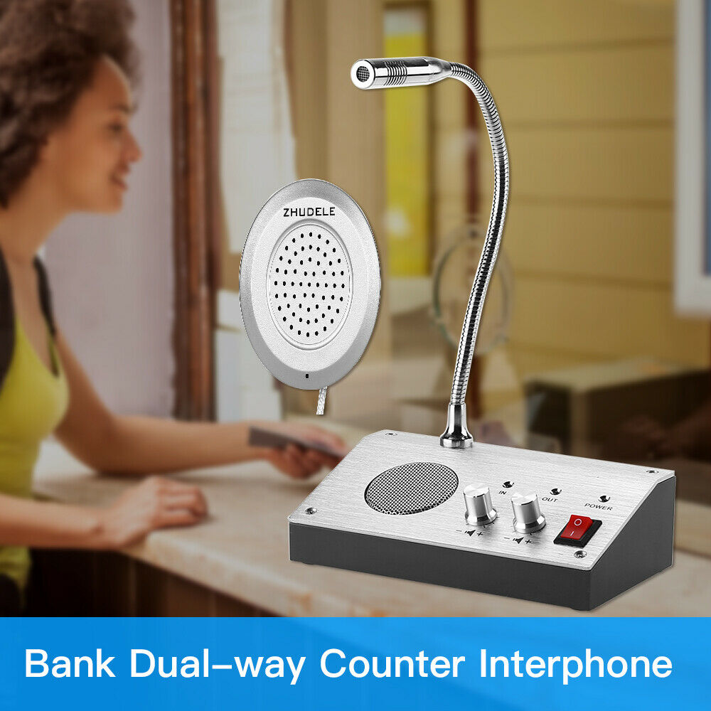 2 Way Window Glass Counter Interphone Speaker