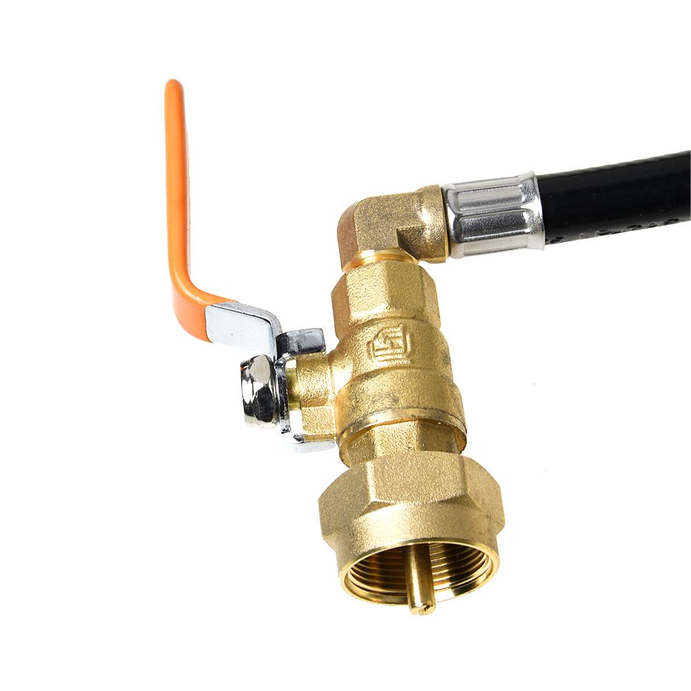 Propane Refill Adapter Hose With On/Off Valve - For 1 Lb Tanks, Brass Fittings 8 thumbnail image