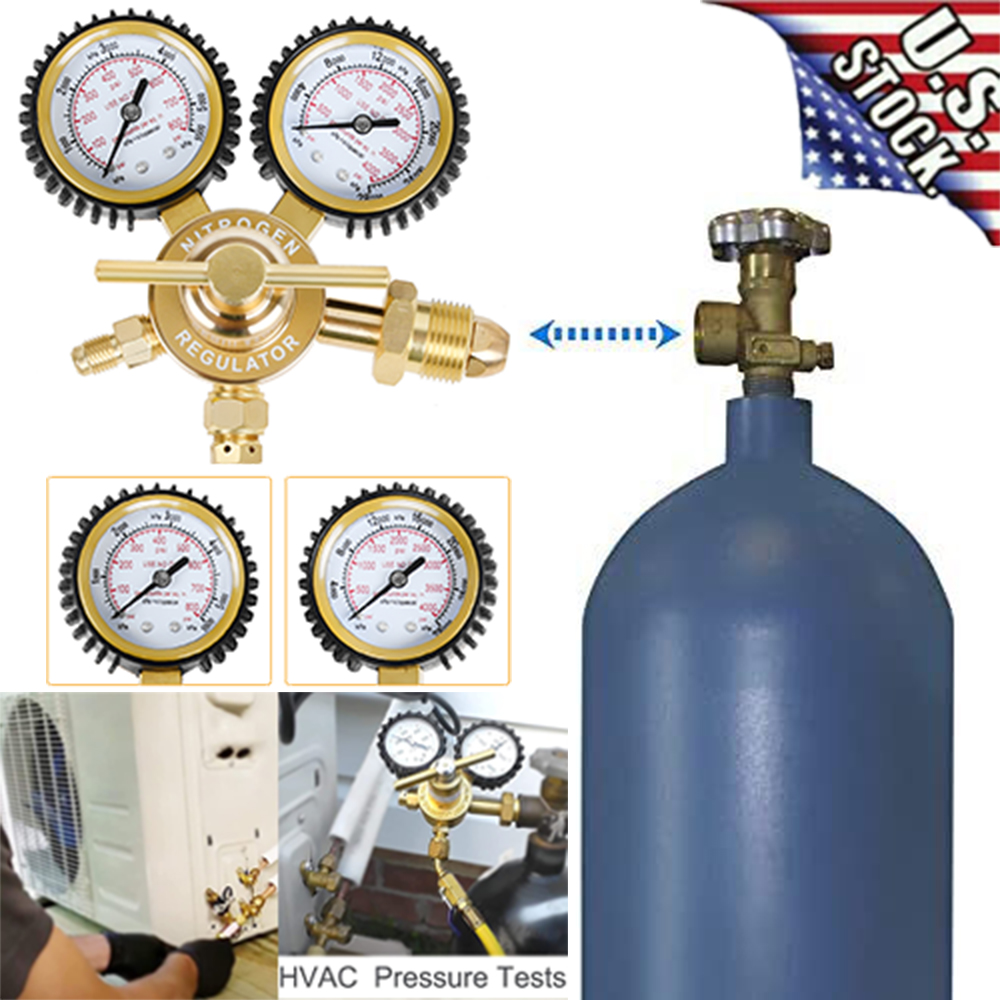 Nitrogen Regulator 0-800PSI Delivery Pressure Brass CGA580 Inlet