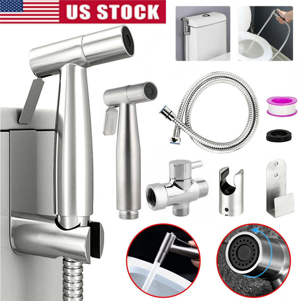 thumbnail interactive-video image 1 of AOMINOHOMA Handheld Toilet Bidet Sprayer – Cloth Diaper Sprayer With Hose Kit 1 of 6