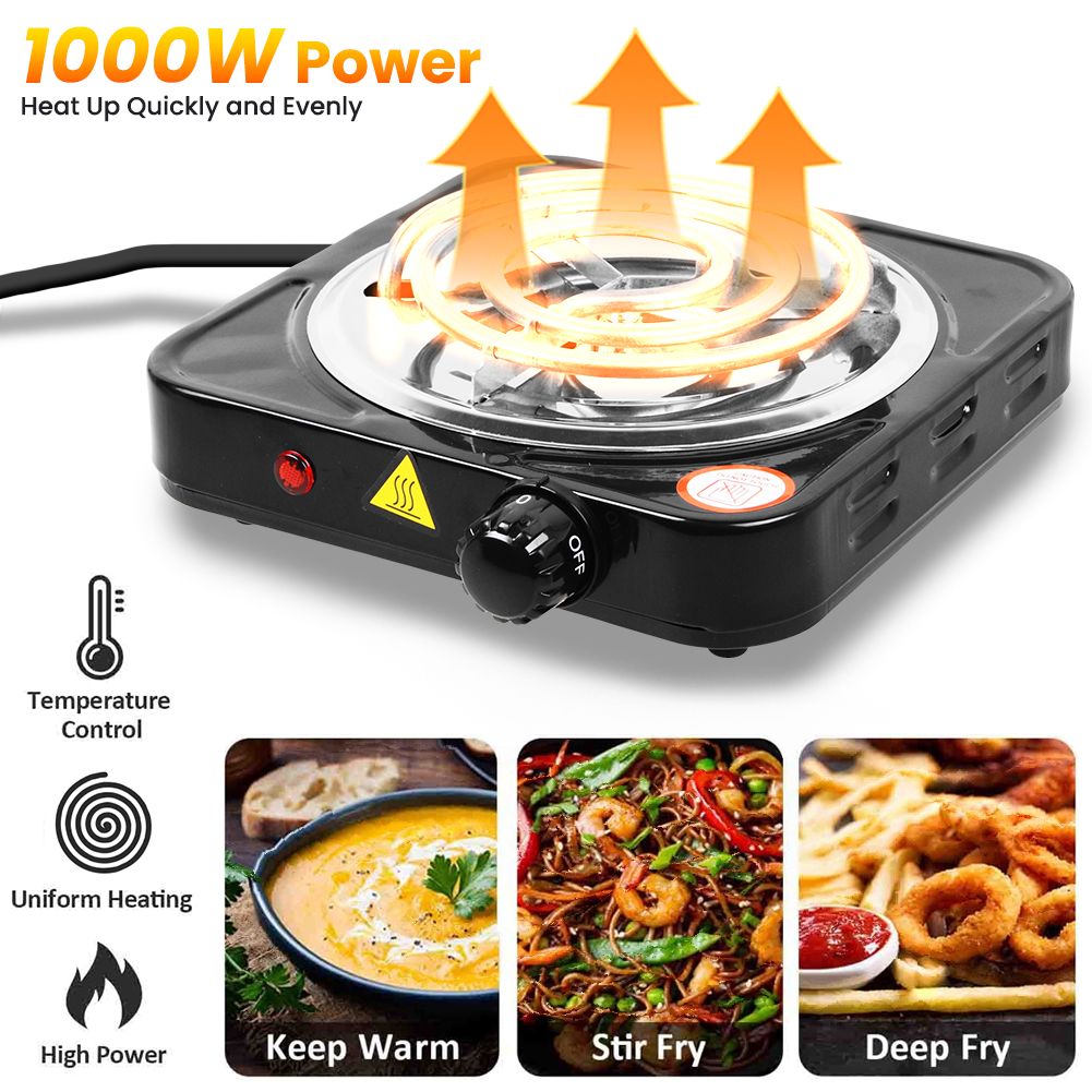 Portable Single/Dual Electric Stove Burner Travel Compact Small Hot Plate  Dorm
