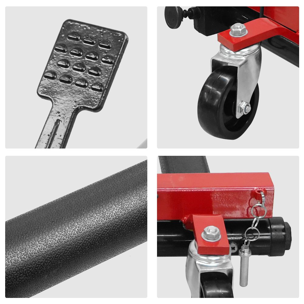 Dropship VEVOR Wheel Dolly, 1 Piece Wheel Dolly Car Skate, Heavy Duty Vehicle Positioning With Ratcheting Foot Pedal, Ratchet Type Tire Skate Tire Jack For Car Truck RV Trailer, 1500 LBS To
