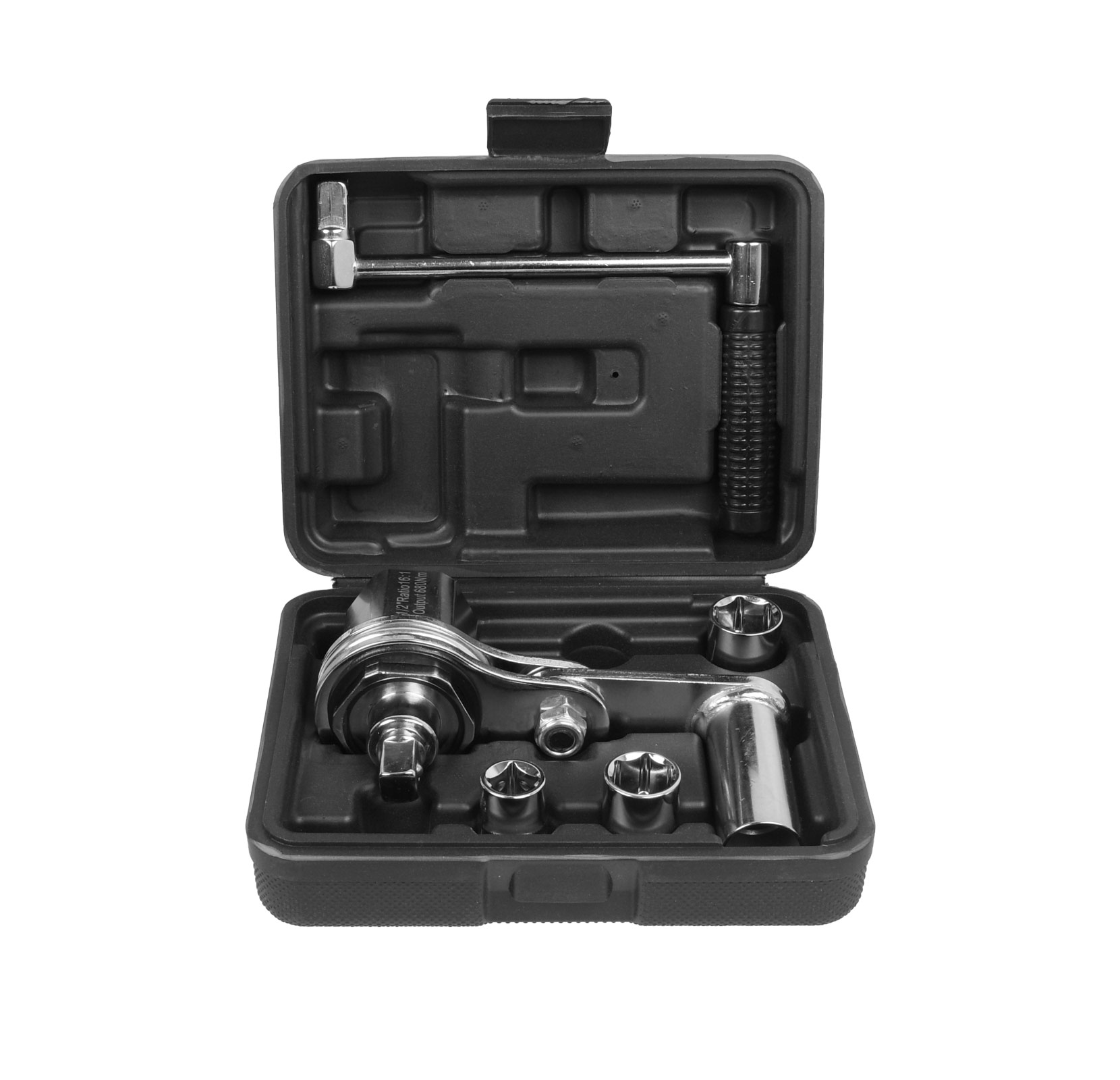 Tiiyee Multiplier, Lug Wrench 4 Way Lug Multiplier Nut Removal Tool Set Wrench Remover Set For Loosening Car Tire Lug Nuts Nut High Carbon Steel 1:16 1/2 Driver Labor Saving - View #4