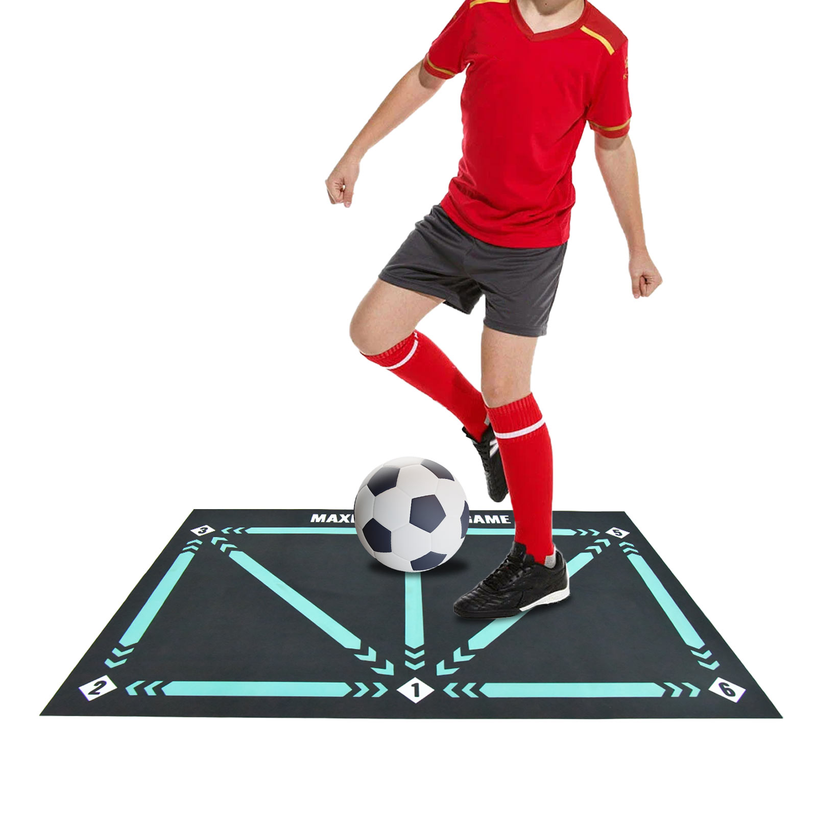 Fpro Soccer Training Mat - Ball Mastery Football Footstep Training Mat Portable