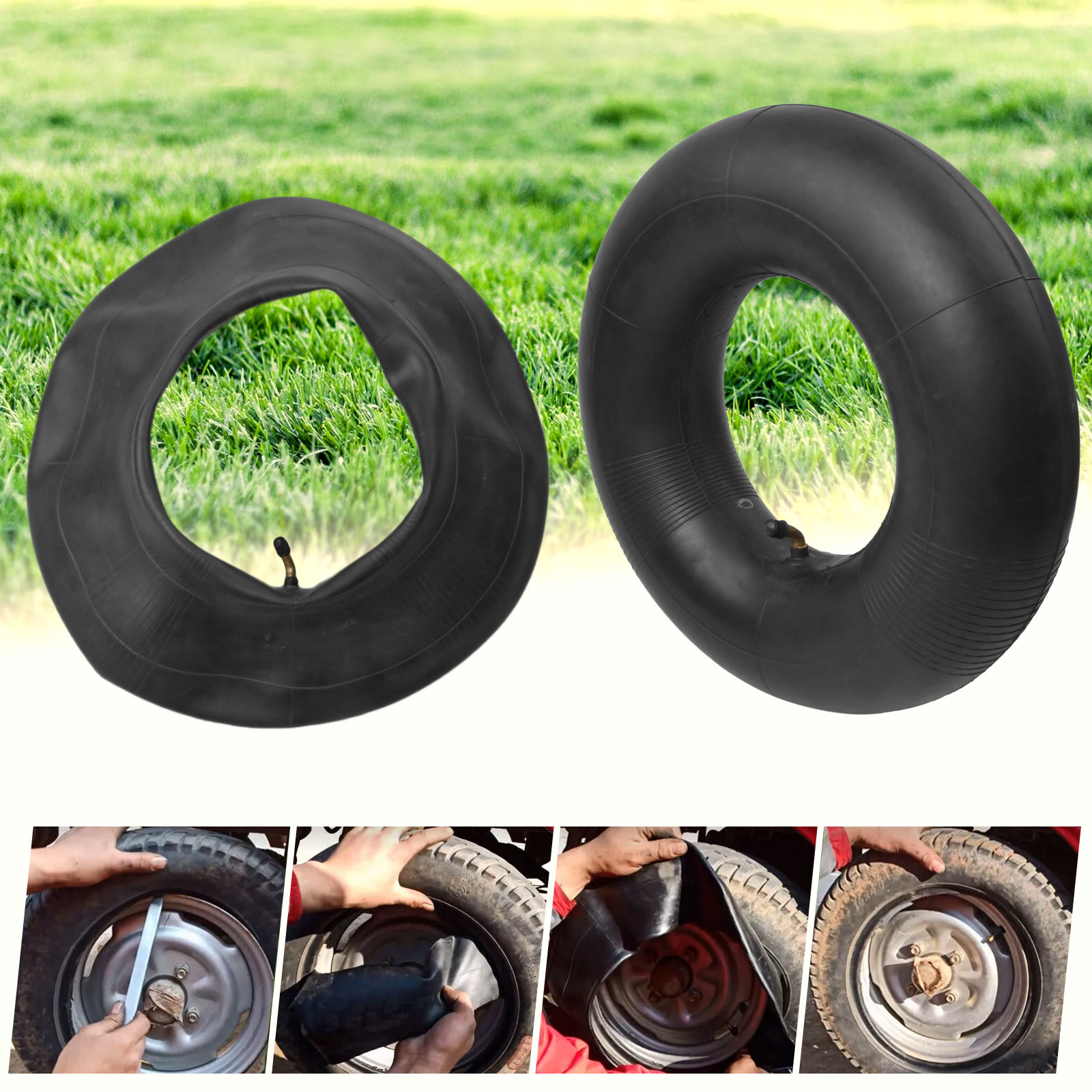 2x Schlauch 15 x 6.00-6, Ventil gerade für Aufsitzmäher Rasenmäher Rasentraktor 2x Schlauch 15 x 6.00-6, Ventil gerade für Aufsitzmäher Rasenmäher Rasentraktor