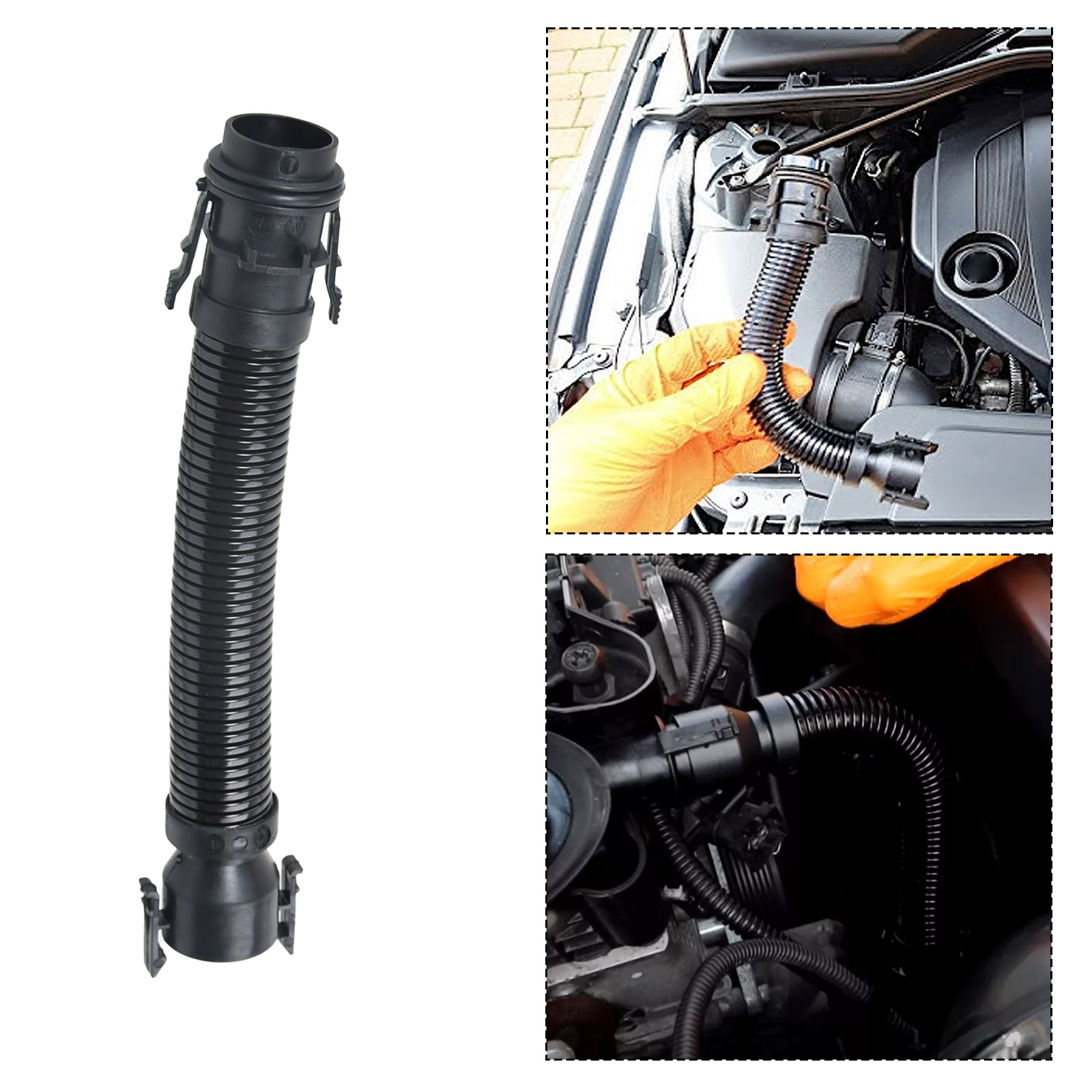 thumbnail interactive-video image 1 of BMW N47 N57 Rocker Cover Breather Hose - Air Filter Intake Pipe 13717810772 13717803842 1 of 4