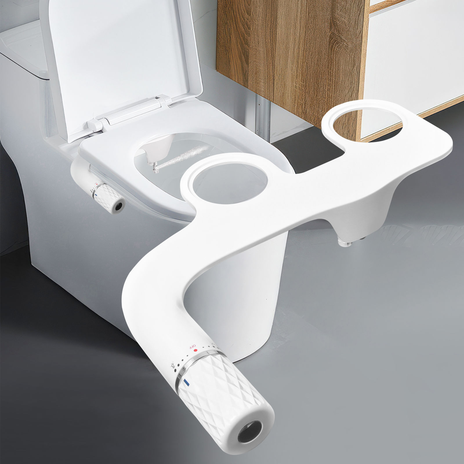 Hibbent Elongated Bidet Toilet Seat with Gentle Slow Close Feature, Non-Electric Bidet Hibbent Elongated Bidet Toilet Seat with Gentle Slow Close Feature, Non-Electric Bidet