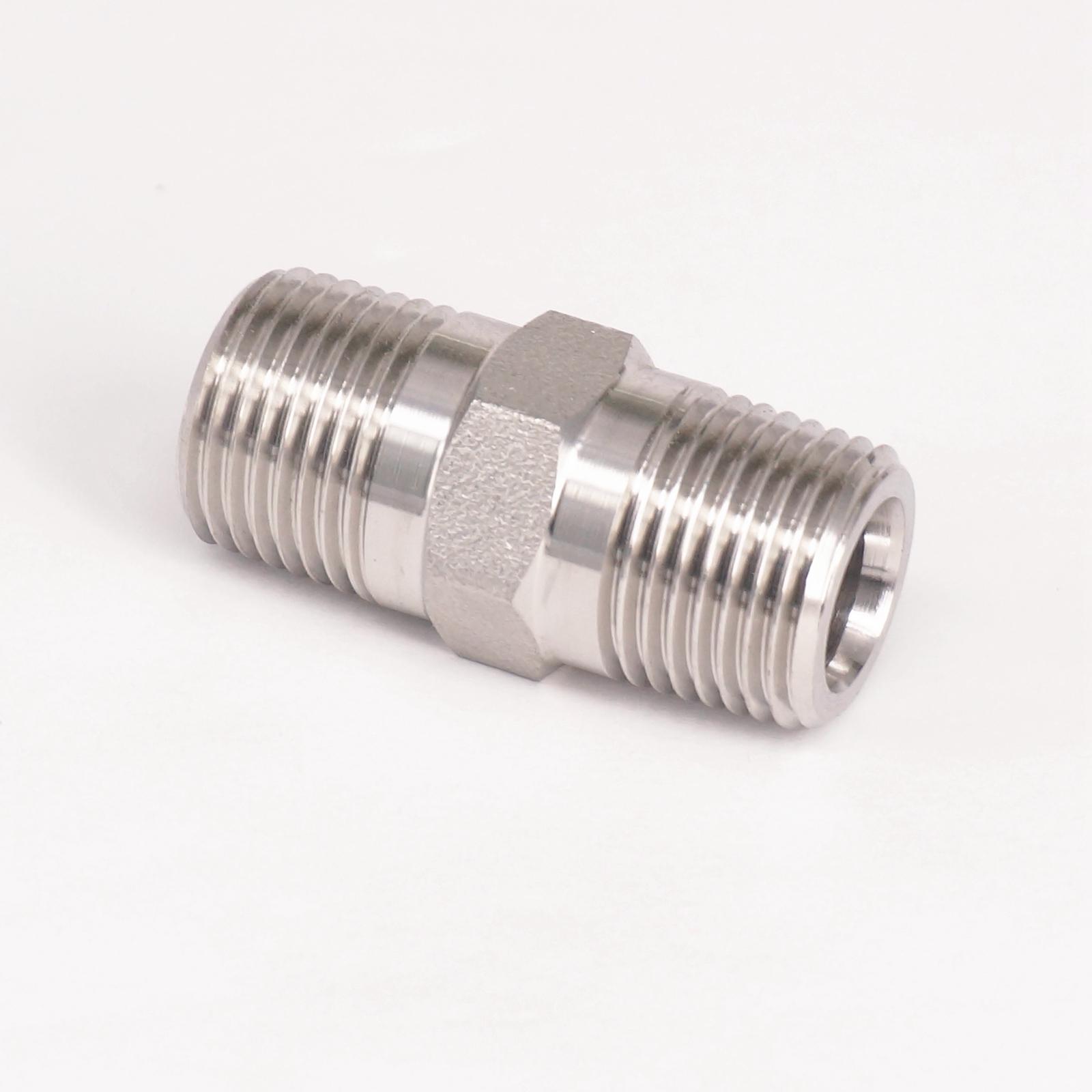 1/8" to 2" NPT Male 304 Stainless Steel Hex Nipple Pipe Fitting