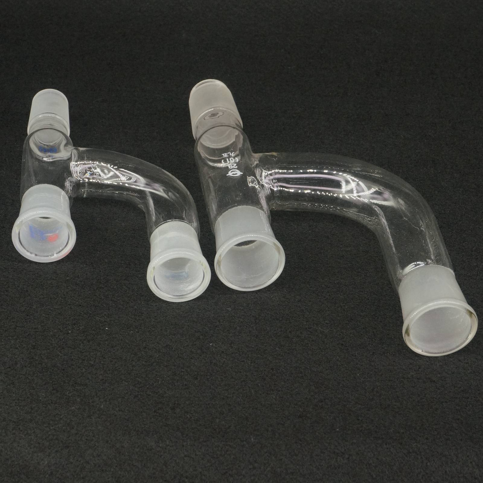 Lab Glass Adapters & Connectors 24/29 Taper Inner/Male Joint Glass Joint  Bend Elbow Adapter – 10/19, 14/23, 19/26, 24/29, 29/32 Sizes – Drying Tube  Connector For Chemistry & Lab Use Chemistry Glassware