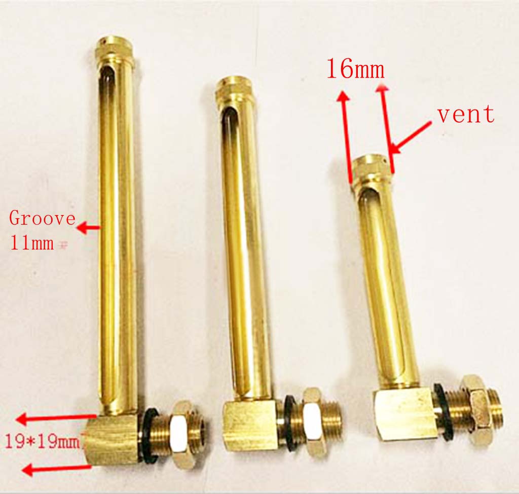 1/4" 3/8" BSP M12 M14 Brass Oil Liquid Level Indicator Sight Glass