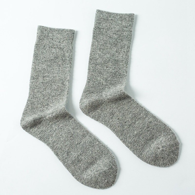 1 Pairs Angora Cashmere Wool Sock Mens Socks Comfortable Warm Pure Color - Picture 10 of 11