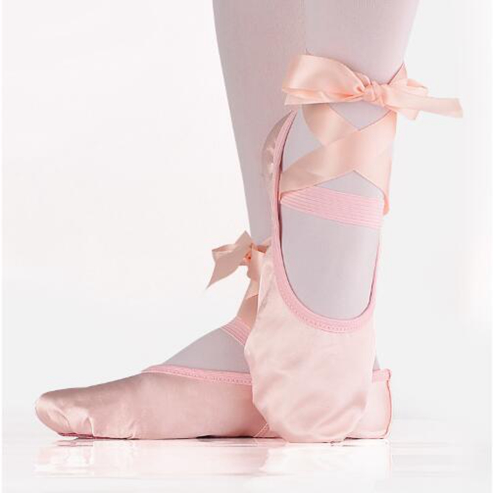 Ladies Kids Pink Ballet Pointe Shoes Professional Satin Dance Toe Shoes