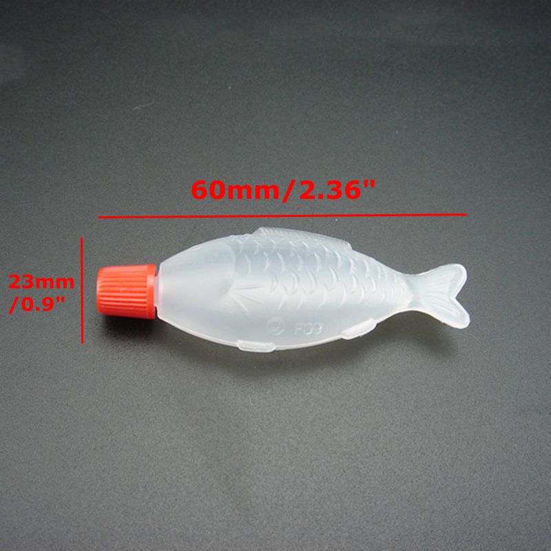 200X Plastic Container Mini Small Fish Shape Soy Sauce Sushi